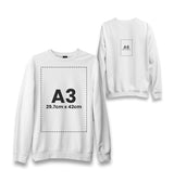 Personalized Unisex White Sweatshirt - Front Back 