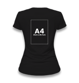 Personalized Black Women's T-Shirt - Single Sided 