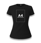 Personalized Black Women's T-Shirt - Single Sided 