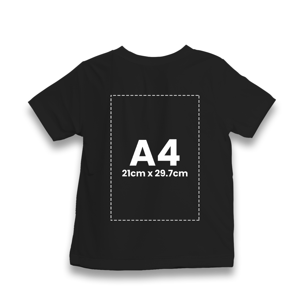 Personalized Black Kids T-shirt - Single Sided 