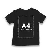 Personalized Black Kids T-shirt - Single Sided 