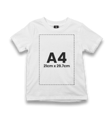 Personalized White Kids T-shirt - Single Sided 