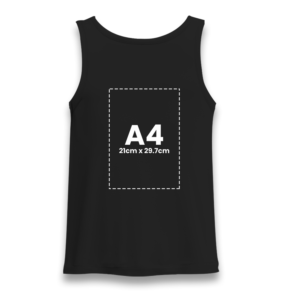 Personalized Black Unisex Undershirt - Single Sided 