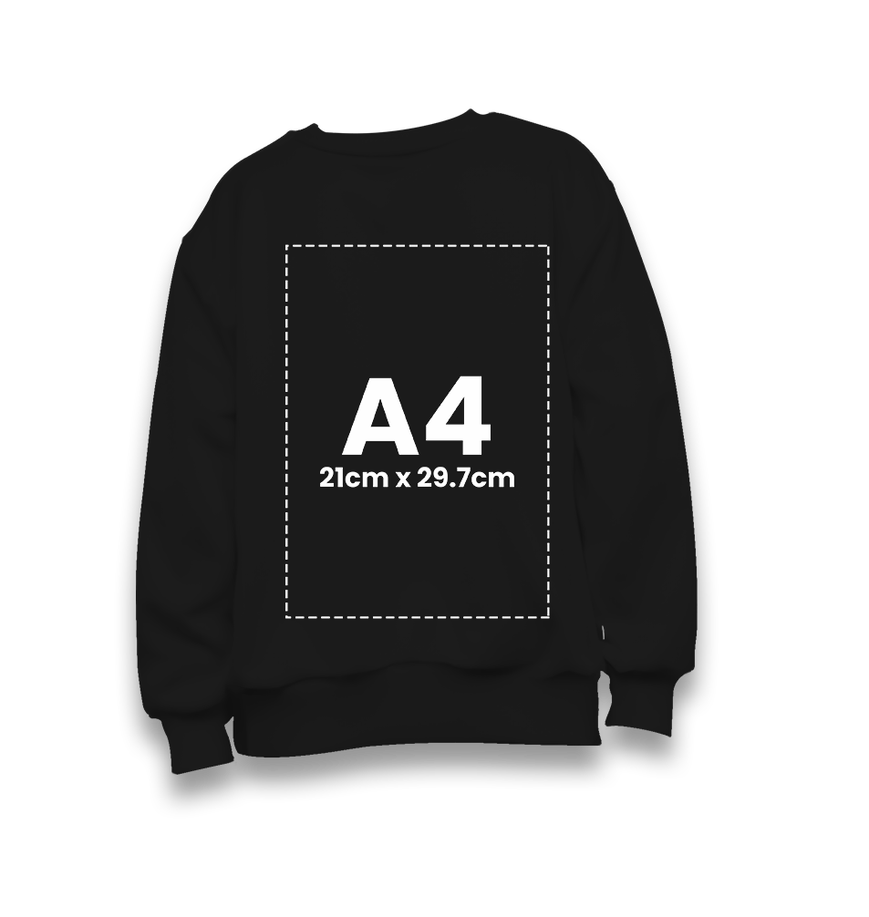 Personalized Black Kids Sweatshirt - Single Sided 