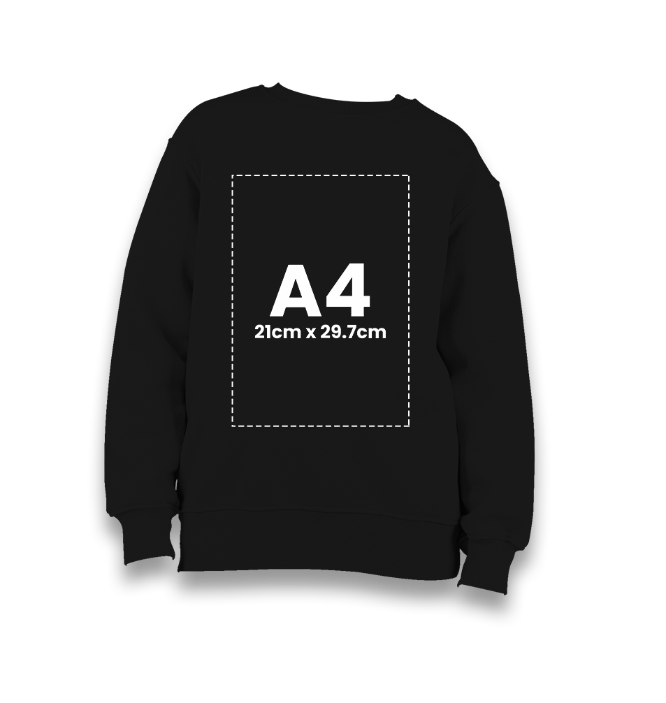 Personalized Black Kids Sweatshirt - Single Sided 