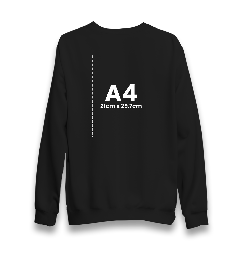 Personalized Unisex Black Sweatshirt - Single Sided 