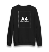 Personalized Unisex Black Sweatshirt - Single Sided 