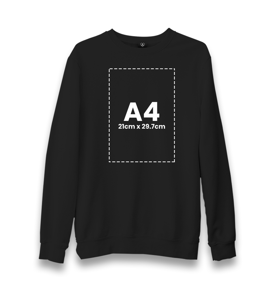 Personalized Unisex Black Sweatshirt - Single Sided 