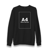 Personalized Unisex Black Sweatshirt - Single Sided 