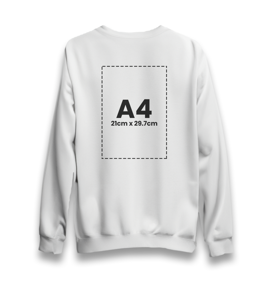 Personalized Unisex White Sweatshirt - Single Sided 