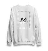 Personalized Unisex White Sweatshirt - Single Sided 