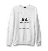 Personalized Unisex White Sweatshirt - Single Sided 