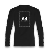 Personalized Unisex Black Thin Long Sleeve - Single Sided 