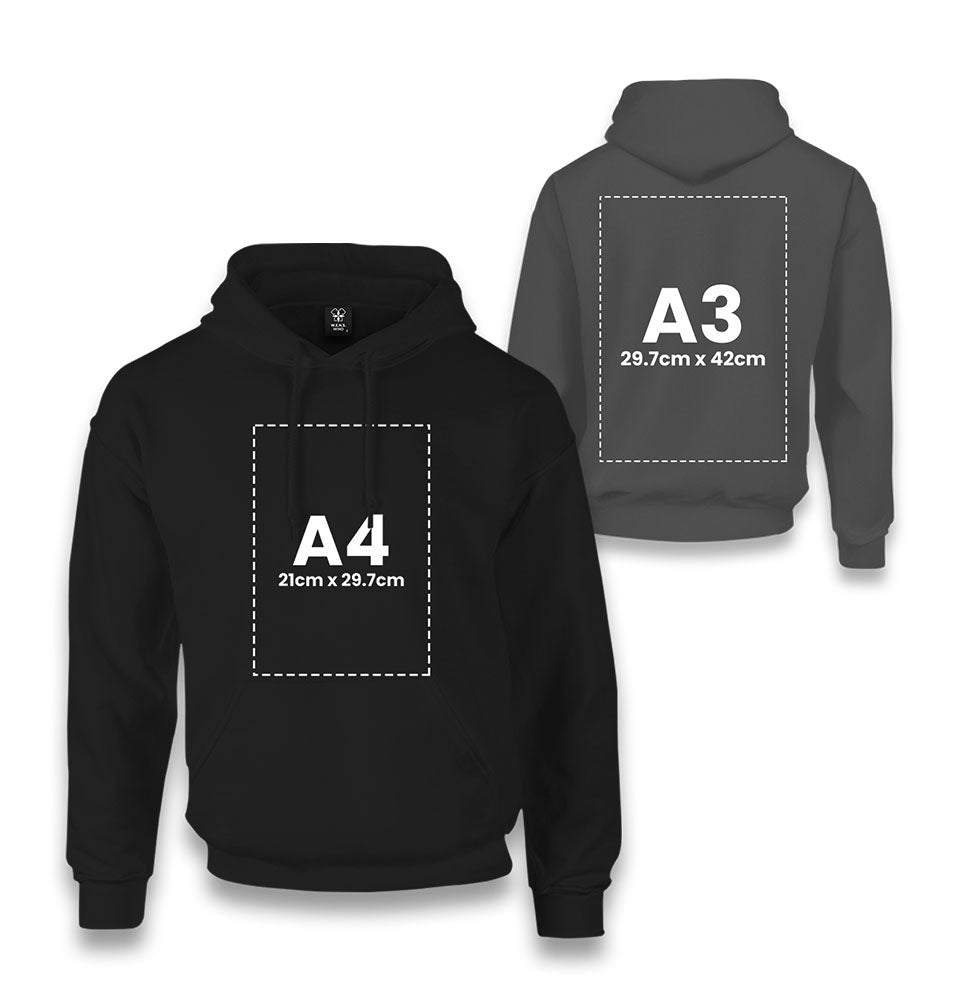 Custom Black Unisex Hoodie - Front Back 