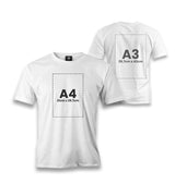 Personalized White Men's T-Shirt - Front Back 