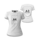 Personalized White Women's T-Shirt - Front Back 