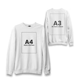 Personalized Unisex White Sweatshirt - Front Back 