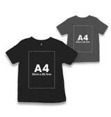 Personalized Black Kids T-shirt - Front Back 