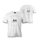 Personalized White Men's T-Shirt - Front Back 