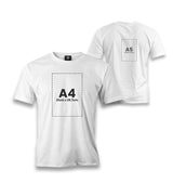 Personalized White Men's T-Shirt - Front Back 