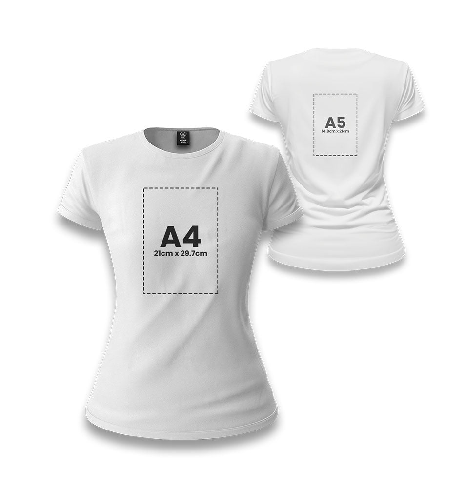 Personalized White Women's T-Shirt - Front Back 