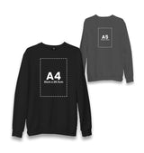 Custom Unisex Black Sweatshirt - Front Back 