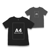 Personalized Black Kids T-shirt - Front Back 