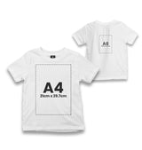 Personalized White Kids T-shirt - Front Back 