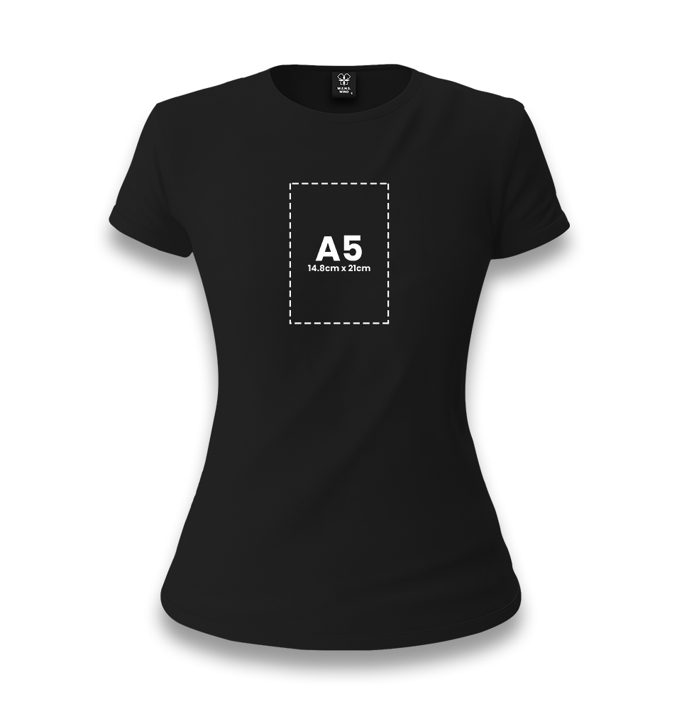 Personalized Black Women's T-Shirt - Single Sided 