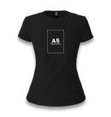 Personalized Black Women's T-Shirt - Single Sided 