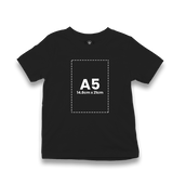 Personalized Black Kids T-shirt - Single Sided 