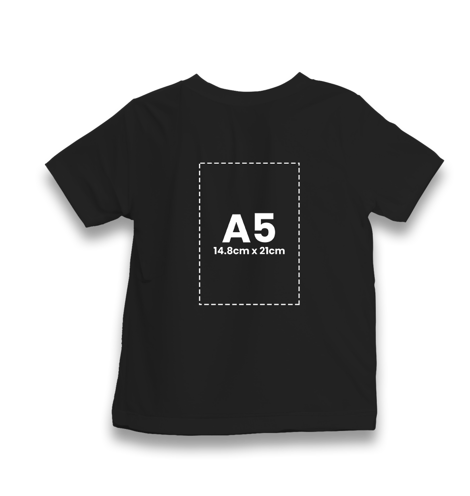 Personalized Black Kids T-shirt - Single Sided 