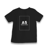 Personalized Black Kids T-shirt - Single Sided 