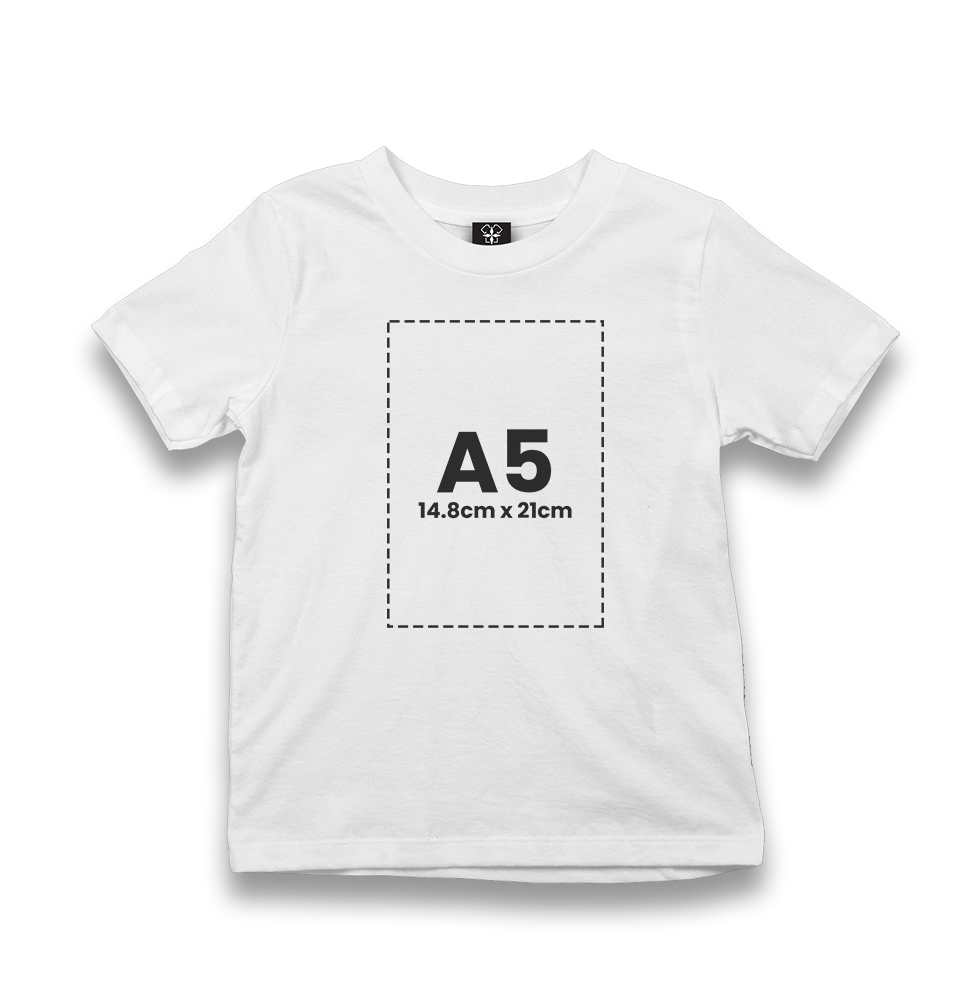 Personalized White Kids T-shirt - Single Sided 