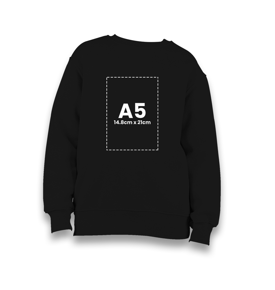 Personalized Black Kids Sweatshirt - Single Sided 