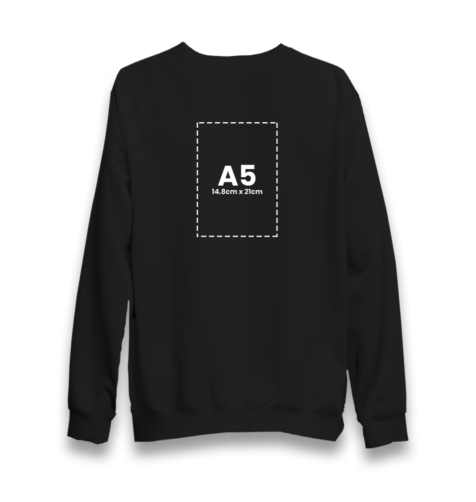 Personalized Unisex Black Sweatshirt - Single Sided 