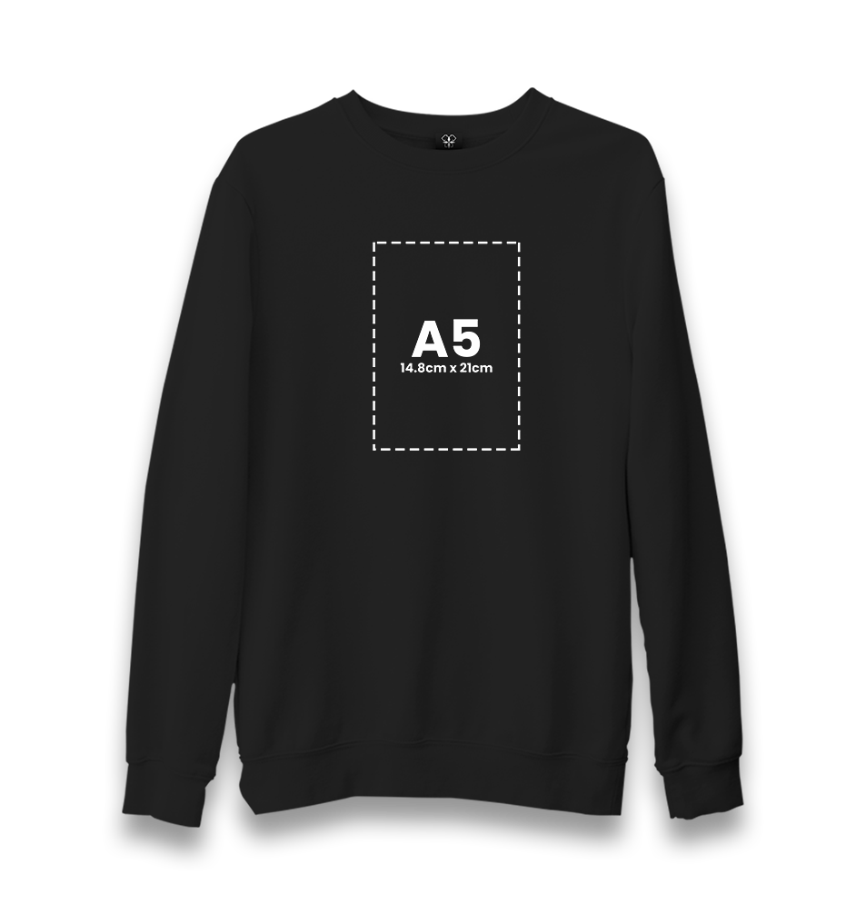 Personalized Unisex Black Sweatshirt - Single Sided 