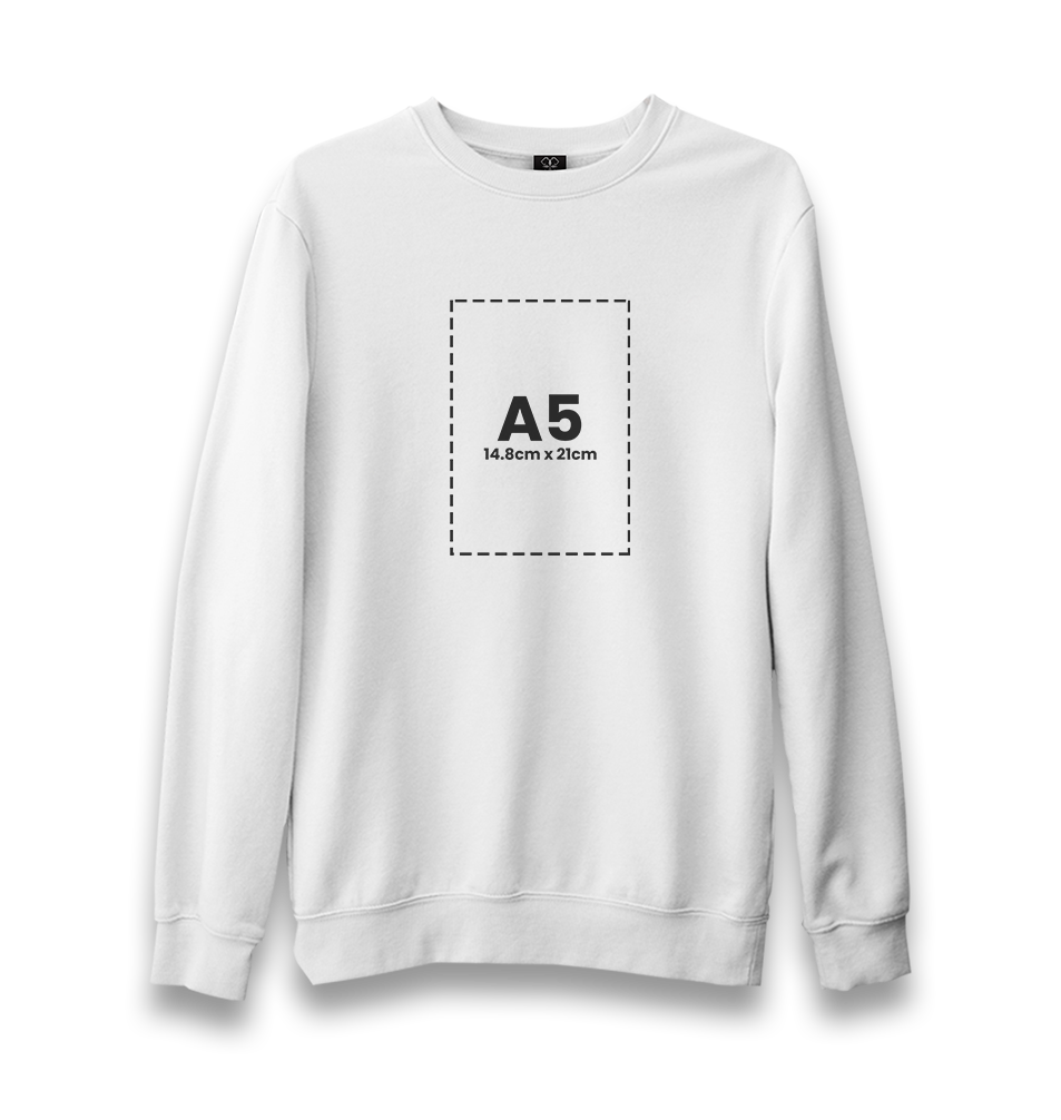 Personalized Unisex White Sweatshirt - Single Sided 