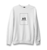 Personalized Unisex White Sweatshirt - Single Sided 