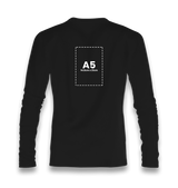 Personalized Unisex Black Thin Long Sleeve - Single Sided 