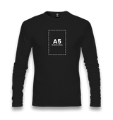 Personalized Unisex Black Thin Long Sleeve - Single Sided 