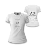 Personalized White Women's T-Shirt - Front Back 