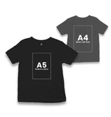 Personalized Black Kids T-shirt - Front Back 