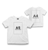 Personalized White Kids T-shirt - Front Back 