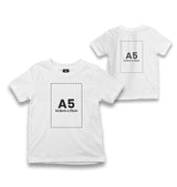 Personalized White Kids T-shirt - Front Back 