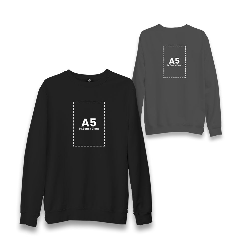 Custom Unisex Black Sweatshirt - Front Back 