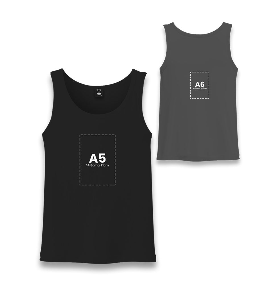 Personalized Black Unisex Undershirt - Front Back 