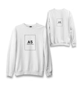 Personalized Unisex White Sweatshirt - Front Back 