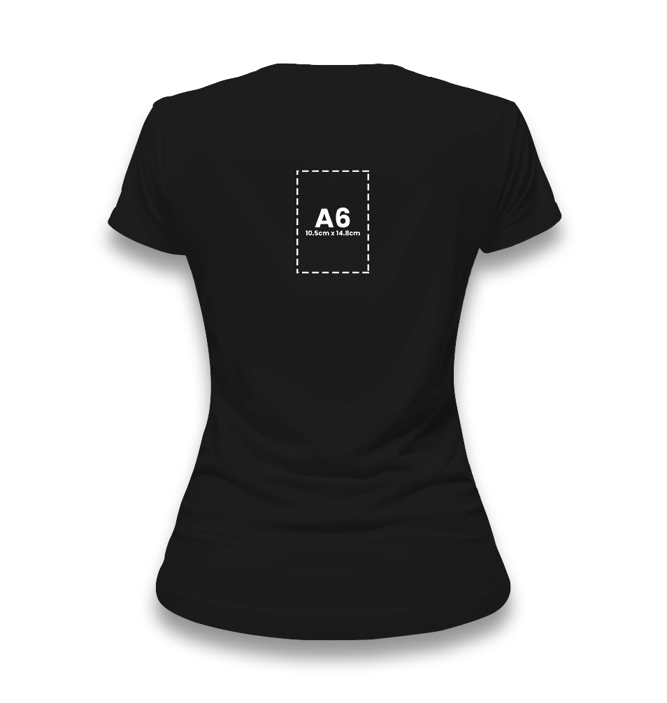 Personalized Black Women's T-Shirt - Single Sided 