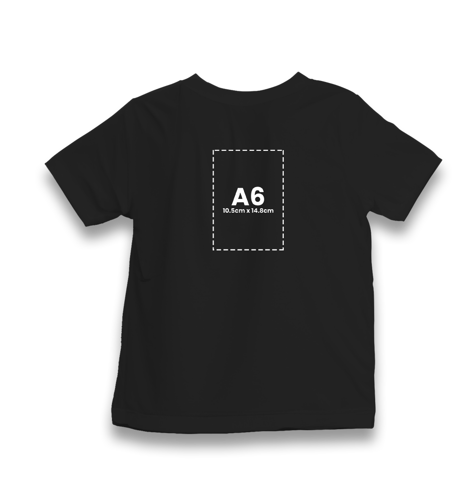 Personalized Black Kids T-shirt - Single Sided 